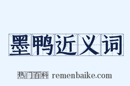 墨鸭近义词是什么意思的图片